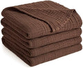 100% Cotton Muslin Blanket for Adult 90x90 4-Layers Gauze Throw
