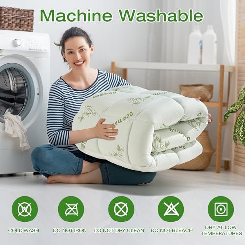 Mattress Topper Queen Size Viscose Derived from Bamboo, Thick Soft