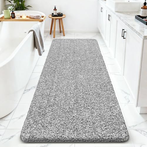 Bathroom Runner Rug 24x60,Soft & Non-Slip Long Bath Mat,Light