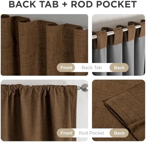 Joydeco Blackout Curtains for Bedroom - 72 Inch Long 100% Light