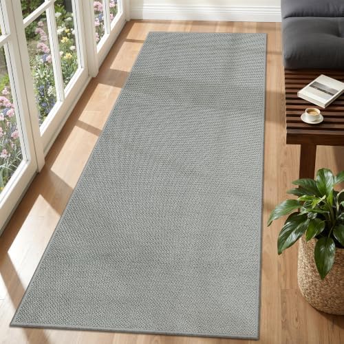 Soalmost 2x6 Runner Rug for Entryway, Dark Grey Washable Non Slip Rugs
