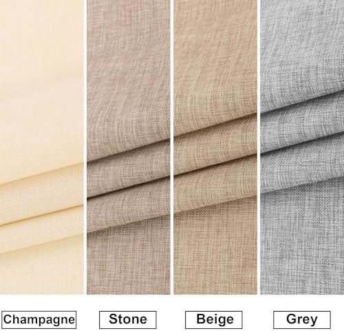 XWZO Faux Linen Round Tablecloth - Spillproof Wrinkle Resistant