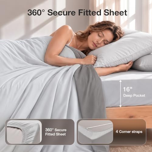 Novilla Cooling Queen Comforter Set for Hot Sleepers,5Pcs