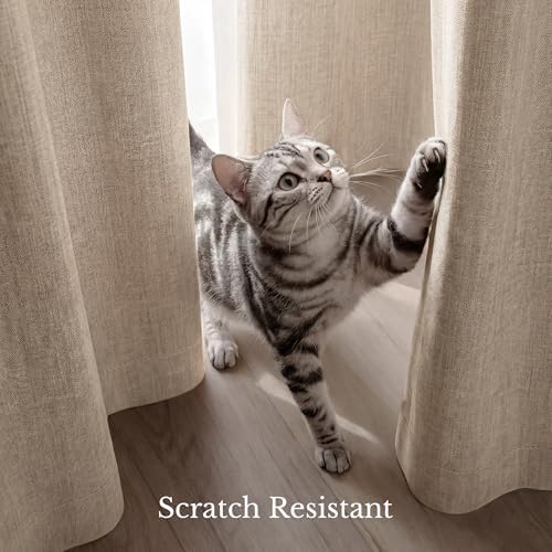 NICETOWN Scratch-Proof 100% Blackout Curtains for Tenant/Nightshift