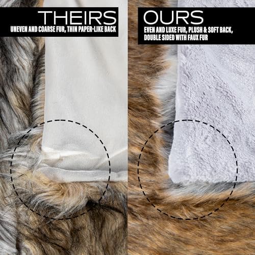 Home Fashion Heavyweight Super Soft Luxury Faux Fur Oversized Throw