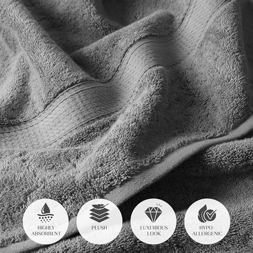SUPERIOR Egyptian Cotton Ultra Plush & Absorbent, 12 Piece Set