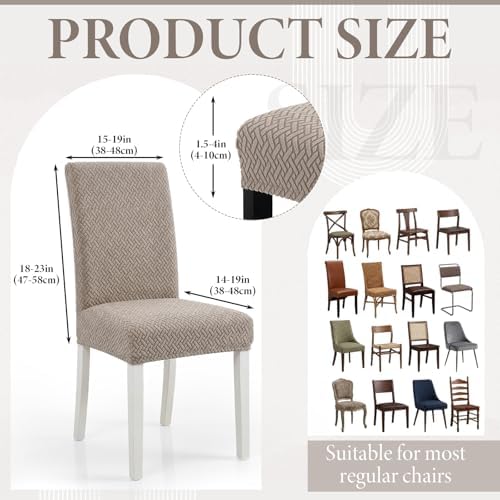 Moukeren 6 Pcs Dining Room Chair Covers Stretch Parson Chairs