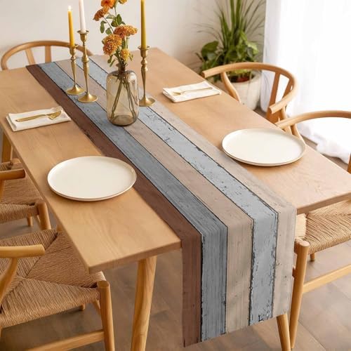 Farmhouse Cotton Linen Table Runner Dresser Scarf Retro Rustic Barn