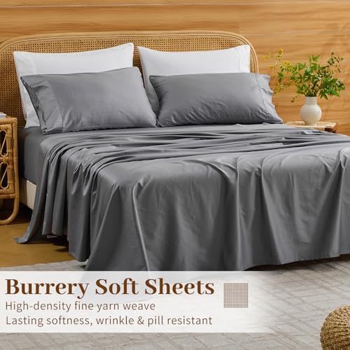 Bedlifes 1000TC Egyptian Cotton King Sheets, 4Pcs, 16" Deep Pocket