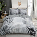 King Size Bedding Set Palm Leaf Texture Adults Soft Microfiber Fluffy