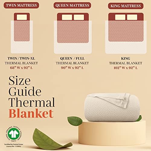 Mayfair Linen Cotton Throw Blankets for Bed King Size - Herringbone