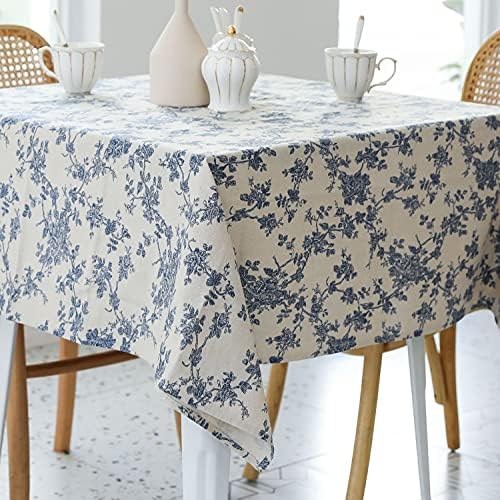 YiHomer Pastoral Square Table Cloth 100% Polyester Fabric 60 x 60 Inch
