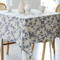 YiHomer Pastoral Square Table Cloth 100% Polyester Fabric 60 x 60 Inch