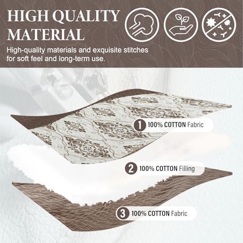 SahSahCasa 128"x120" 100% Cotton Oversized California King XL
