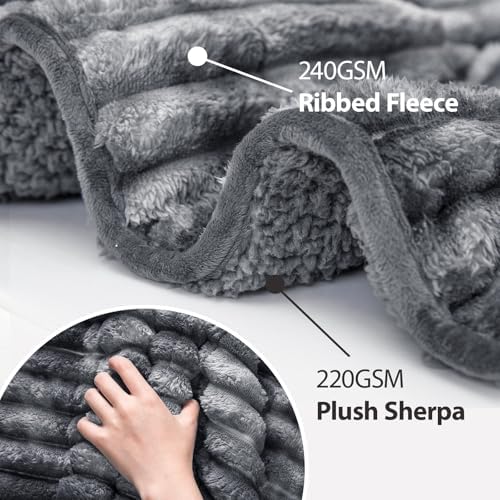 Ultra-Soft Weighted Blanket for Adults(15 lbs, 48” x 72” Full Size)