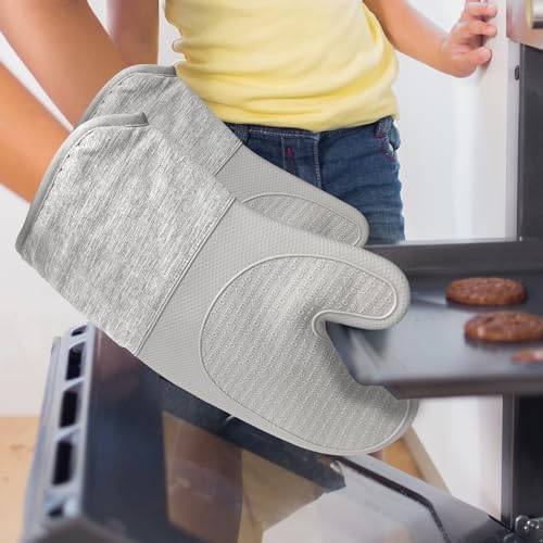 Homewear Marlow Silicone Extra Long Oven Mitt 2 Piece Set, Heat and