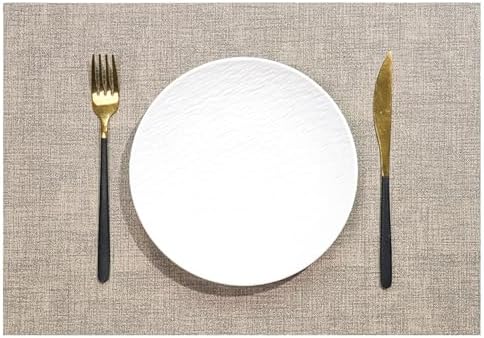 Faux Leather Placemats Set of 4/6, Heat Resistant Waterproof Dining