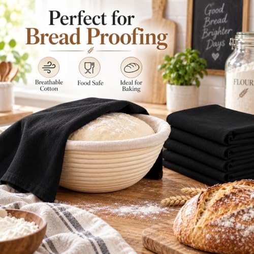 DG Collections 100% Cotton Flour Sack Towels – 12 Pack, 27x27 Inches