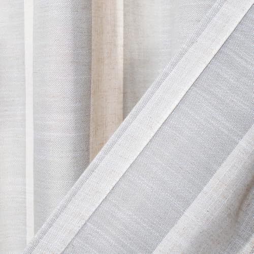 SAFAVIEH Home Curtain Rela Taupe and Beige Semi-Sheer 52" x 84"