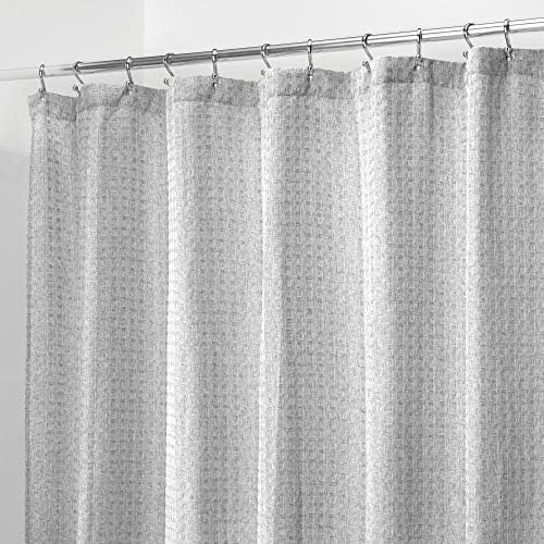 InterDesign Waffle Weave Fabric Shower Curtain, Luxury Hotel Style for