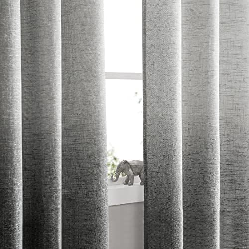 Central Park Ombre Semi Sheer Curtain, Cream White to Grey, 40" Wx84