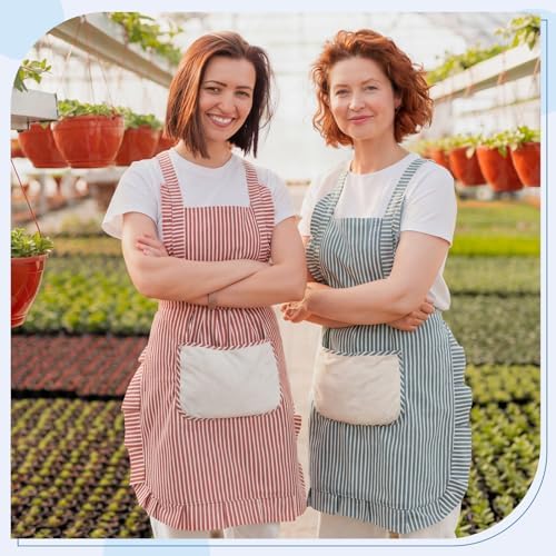 Cooking Aprons for Women with Pockets Adjustable Soft Kitchen Apron