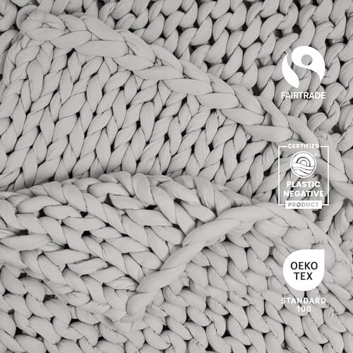 Bearaby Weighted Blanket 15 lbs (40"x72") – Moonstone Grey Blanket