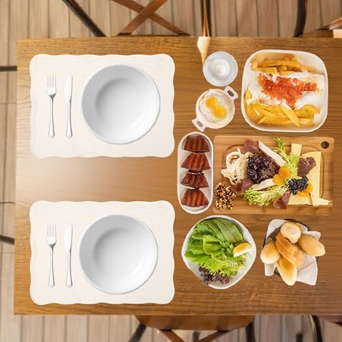 Quilted Placemats Set of 4 18"X13" Cotton Placemats Washable Cloth