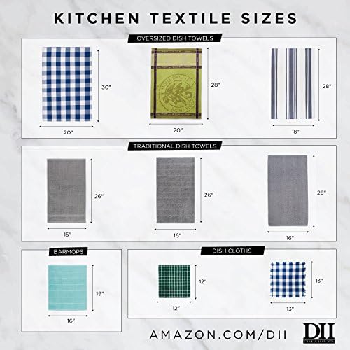 DII Cleaning Collection Soft Highly Absorbent Microfiber, Dishcloth