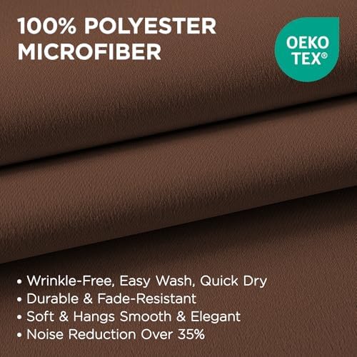 Joydeco Blackout Curtains 72 Inch Length 2 Panels Set, Thermal