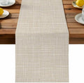 Minimalist Cream Beige Table Runner for Dining Table Rustic Neutral