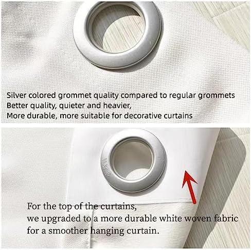 80% Blackout Gray Curtains & Drapes for Bedroom - Farmhouse Curtains