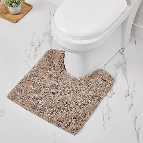 Better Trends 4 Piece Bathroom Rug Set 100% Cotton Non-Slip Washable