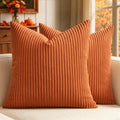 MIULEE Fall Decorative Corduroy Throw Pillow Covers Set of 2 20x20