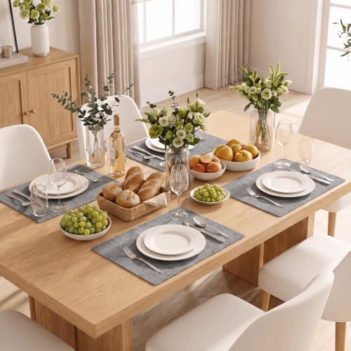 Artoid Mode Reversible Cloth Placemats Set of 4, Washable Heat