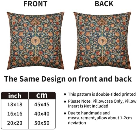 Vintage Floral Pillow Covers 18x18 Set of 2 Modern Botanical Print