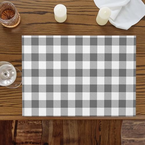 Placemats Set of 8, Retro Idyllic Washable Table Mats for Dining