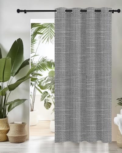 Dark Gray Solid Curtains 63 inches Long for Living Room Bedroom