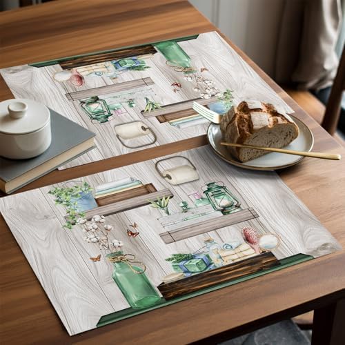 Placemats Set of 8 Farmhouse Place Mats for Dining Table Country