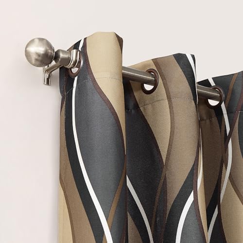 No. 918 Intersect 2-Pack Ogee Print Semi-Sheer Grommet Curtain Panel