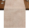 Beige Burlap Texture Table Runner 108 Inch Long Dresser Scarves Linen