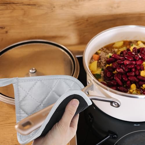 24 Pcs Pot Holders Bulk for Kitchen Heat Resistant, 7 x 7 Inch Cotton