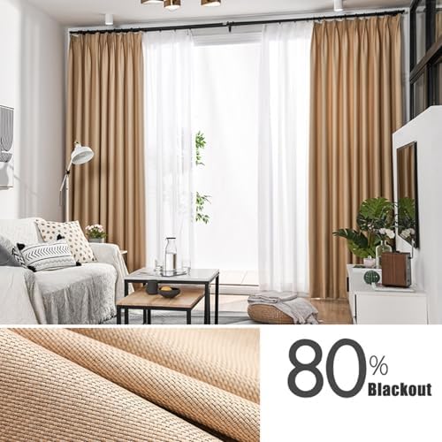 Beydodo 72 Inch Curtains 2 Panel Set Room Darkening, Curtains for