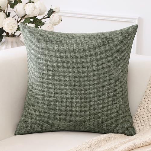 OTOSTAR Linen Throw Pillow Cover Set of 1 Decorative Square