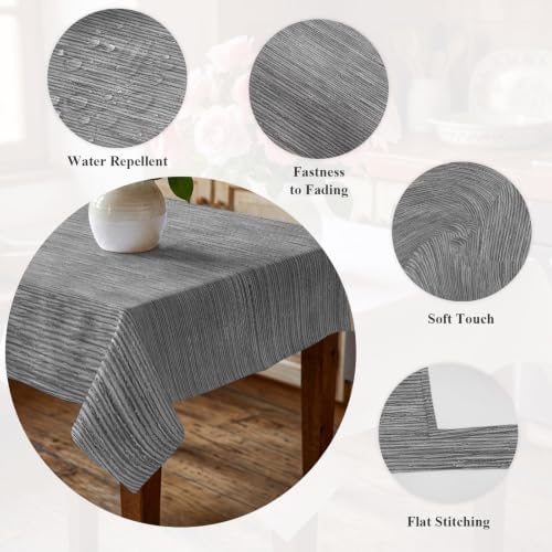 Gray Solid Color Table Cloth Waterproof Tablecloths, Minimalist