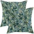Botanical Watercolor Leaves Throw Pillow Covers 22x22 Set of 2