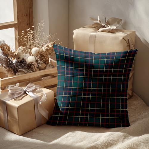 Batmerry Plaid Pillow Covers 22x22 Inch Set of 2, Tartan Scottish