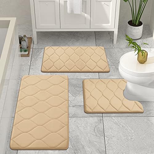 Colorxy Memory Foam Bathroom Rugs, Ultra Soft & Non-Slip Bath Mat
