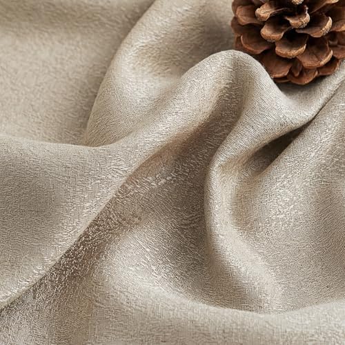 Pinch Pleated Faux Linen Curtains 96" Taupe Light Filtering Drapes