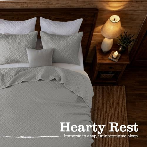 Queen Quilt Set with Shams Lightweight Quilted Bedspread Coverlet Thin